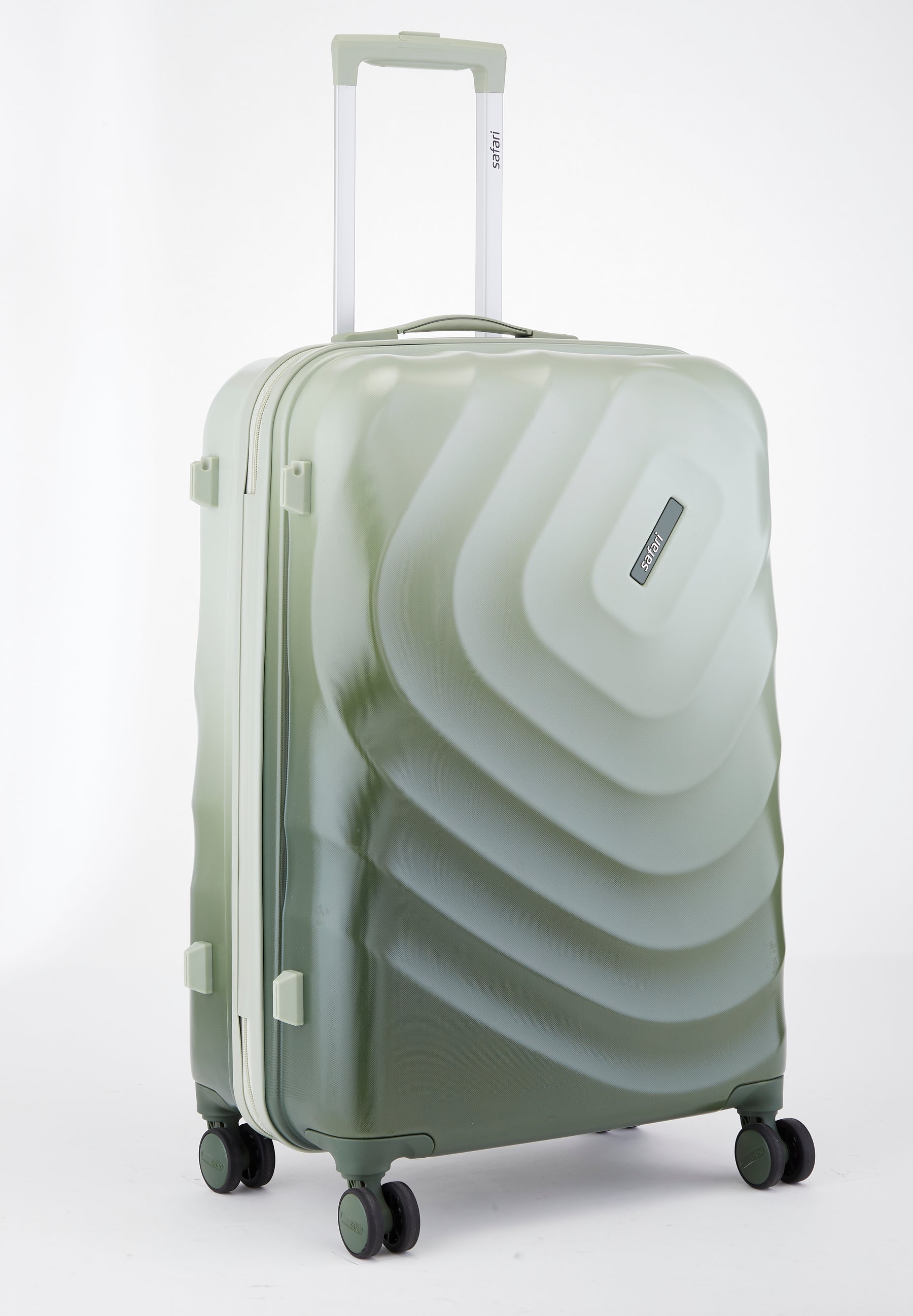 Safari Haze Tropica Trolley Bag with TSA Lock, Dual wheels, Side Hooks and Anti-theft Zipper