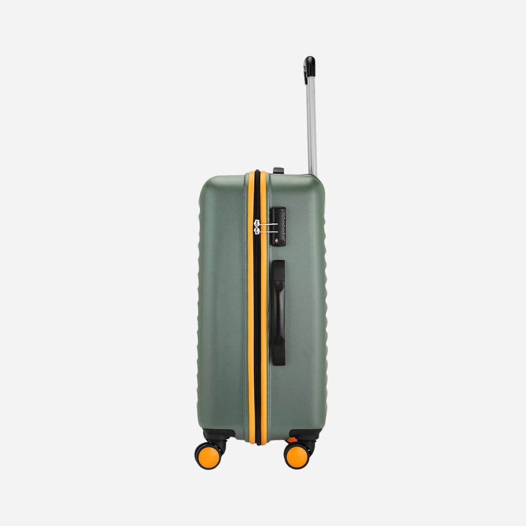 Safari Defender Thyme Green Trolley Bag Small and Medium Combo with TSA lock and Dual Wheels