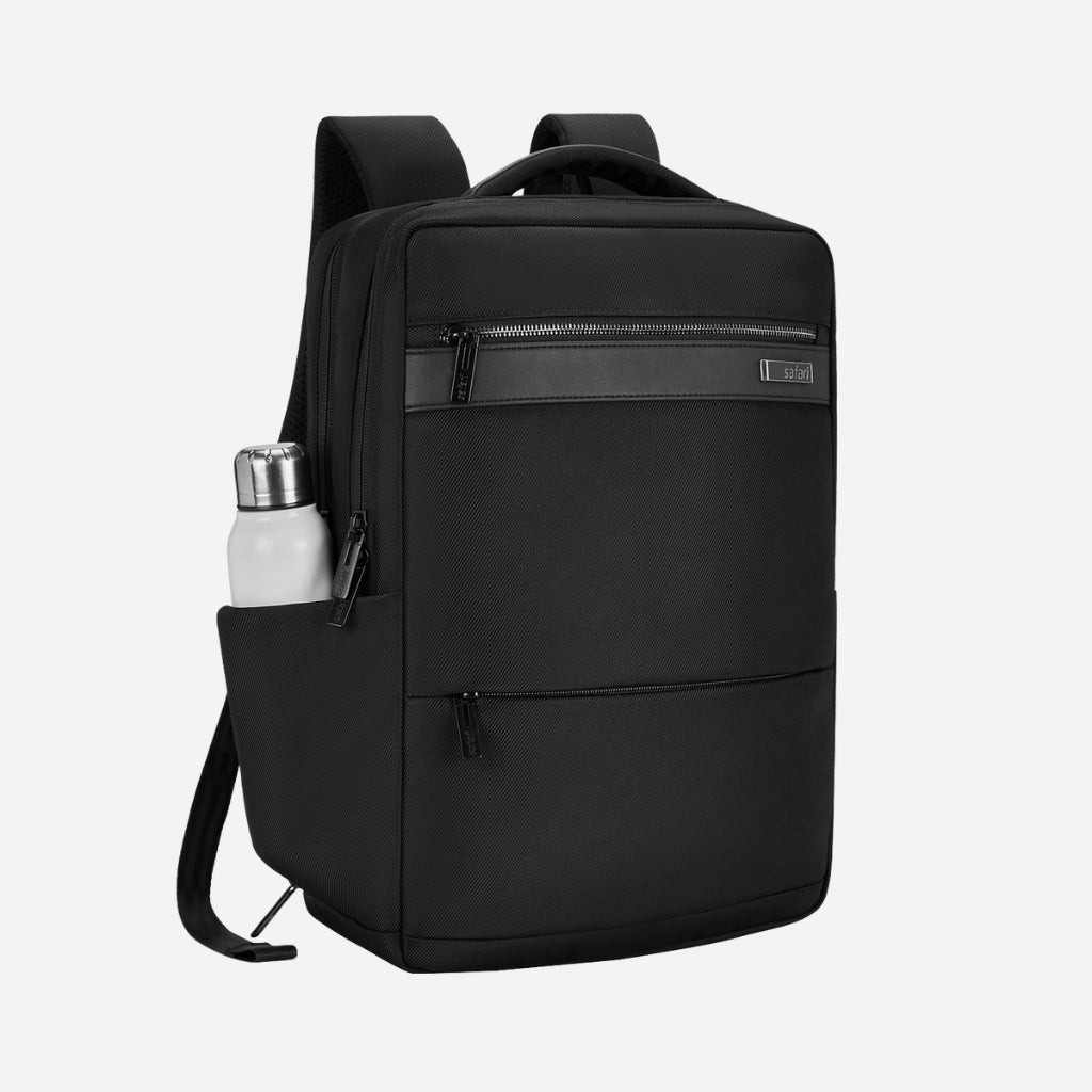 Safari Select Smart 16L Black Formal Backpack with Laptop Sleeve