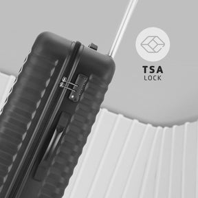 Aerodyne Lightweight Hard Luggage With TSA Lock and Airline Compliant Sizing - Black