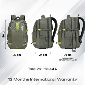 Safari Expand 43L Olive Rucksacks & Trekking Backpack