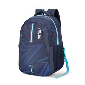 Safari Triplex 6 37L Blue School Backpack