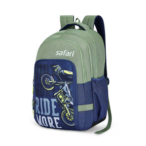 Safari Triplex 5 37L Sage Green School Backpack
