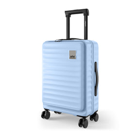 Safari Select Froniq Frost Grey Front opening Trolley Bag with TSA Lock, Dual wheels and Anti-Theft Zipper