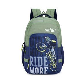 Safari Triplex 5 37L Sage Green School Backpack