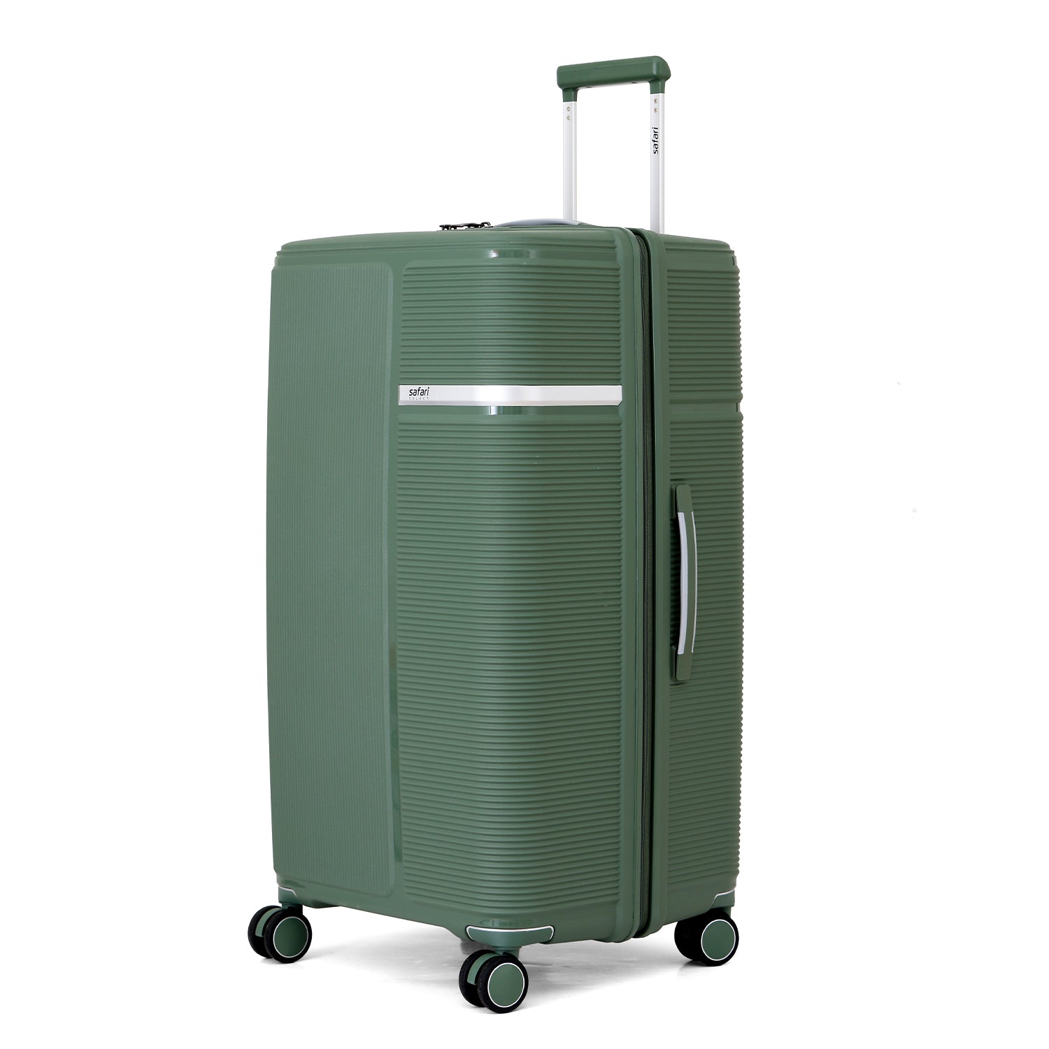 Safari Trunk Pro Trolley Bag with TSA lock and Dual Wheels - Pine Green