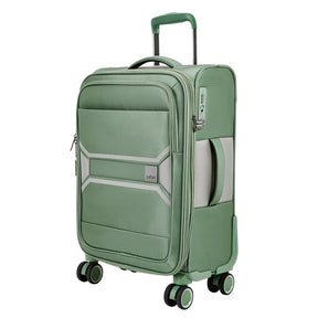 Safari Select Panorama Trolley Bag with Dual Wheels, TSA Lock and Anti-Theft Zipper (Urban Green)