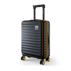 Safari Select Froniq Carbon Front opening Trolley Bag with TSA Lock, Dual wheels and Anti-Theft Zipper