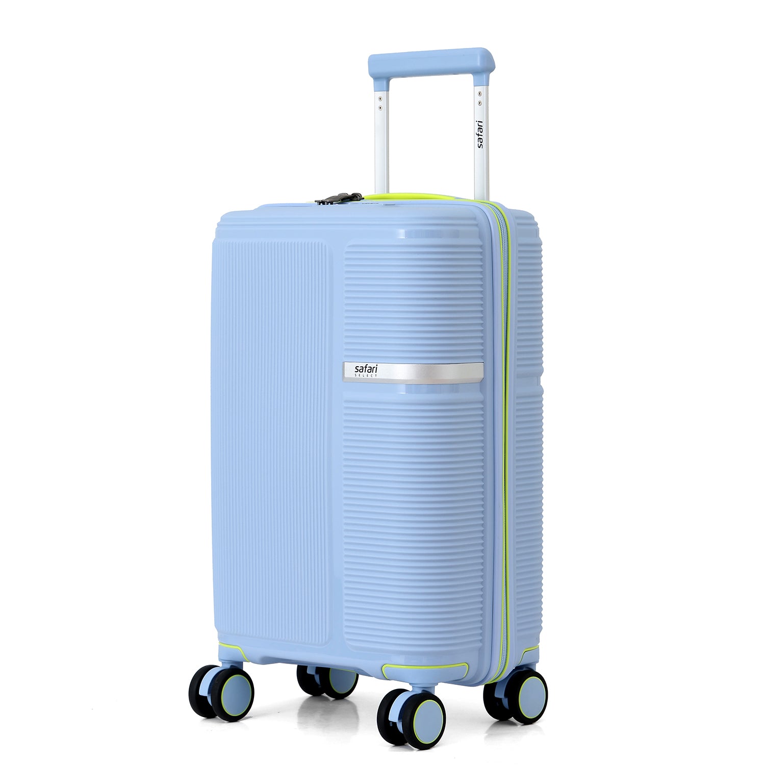 Safari Trunk Pro Trolley Bag with TSA lock and Dual Wheels - Wisteria Blue