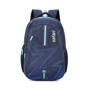 Safari Triplex 6 37L Blue School Backpack