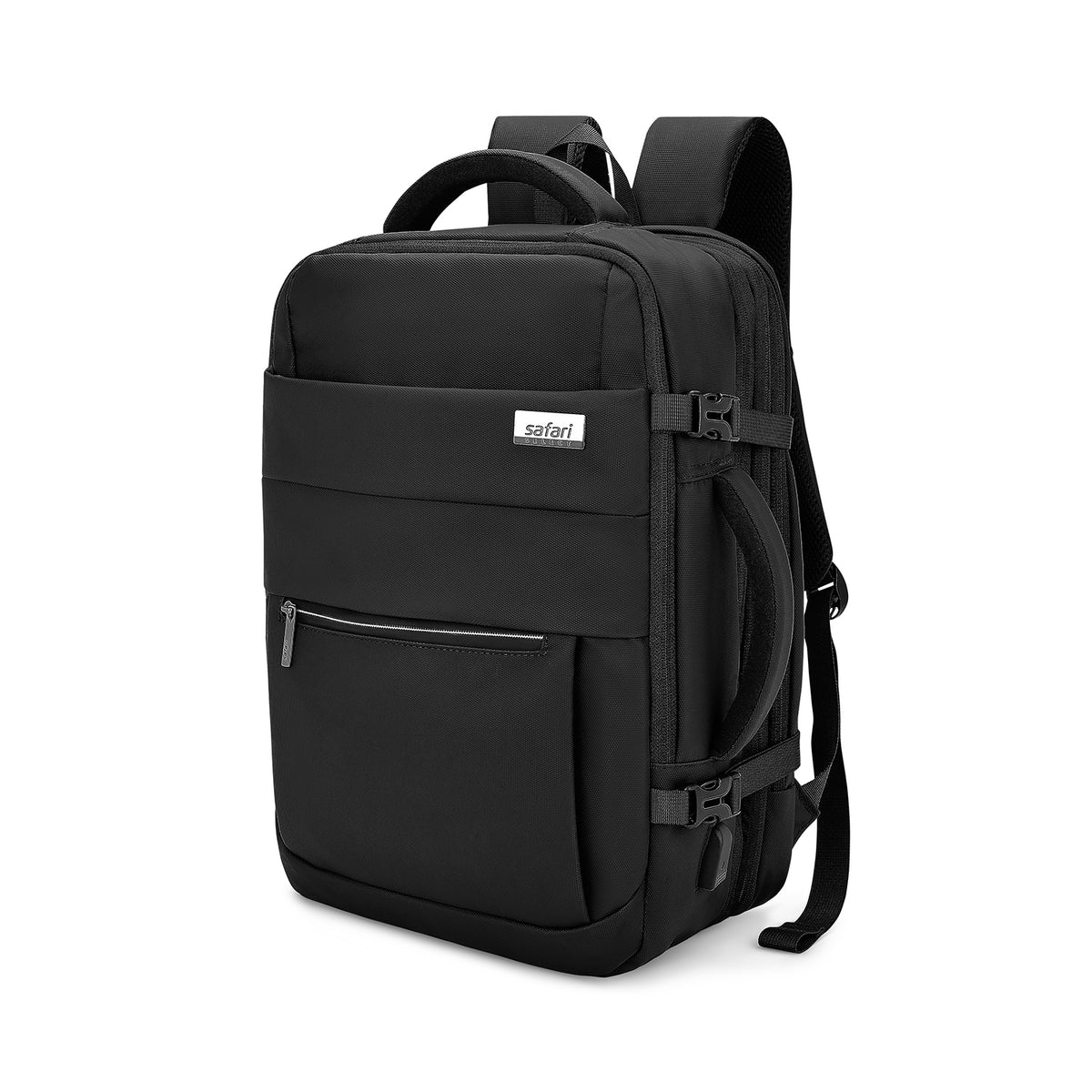 Safari Zeus Pro 39L Black Formal Backpack with Laptop Sleeve