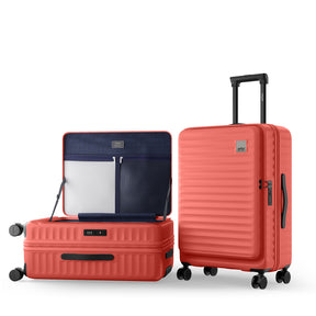 Safari Select Froniq Coral Front opening Trolley Bag with TSA Lock, Dual wheels and Anti-Theft Zipper