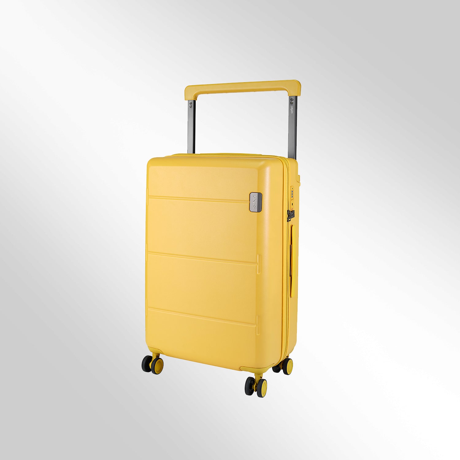 Safari Horizon Trolley Bag with Wide Trolley Handle, TSA lock and Anti-Theft Zipper Sun Yellow