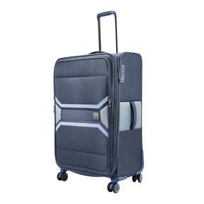 Safari Select Panorama Trolley Bag with Dual Wheels, TSA Lock and Anti-Theft Zipper (Cosmic Blue)