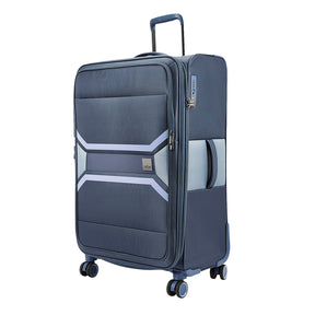 Safari Select Panorama Trolley Bag with Dual Wheels, TSA Lock and Anti-Theft Zipper (Cosmic Blue)
