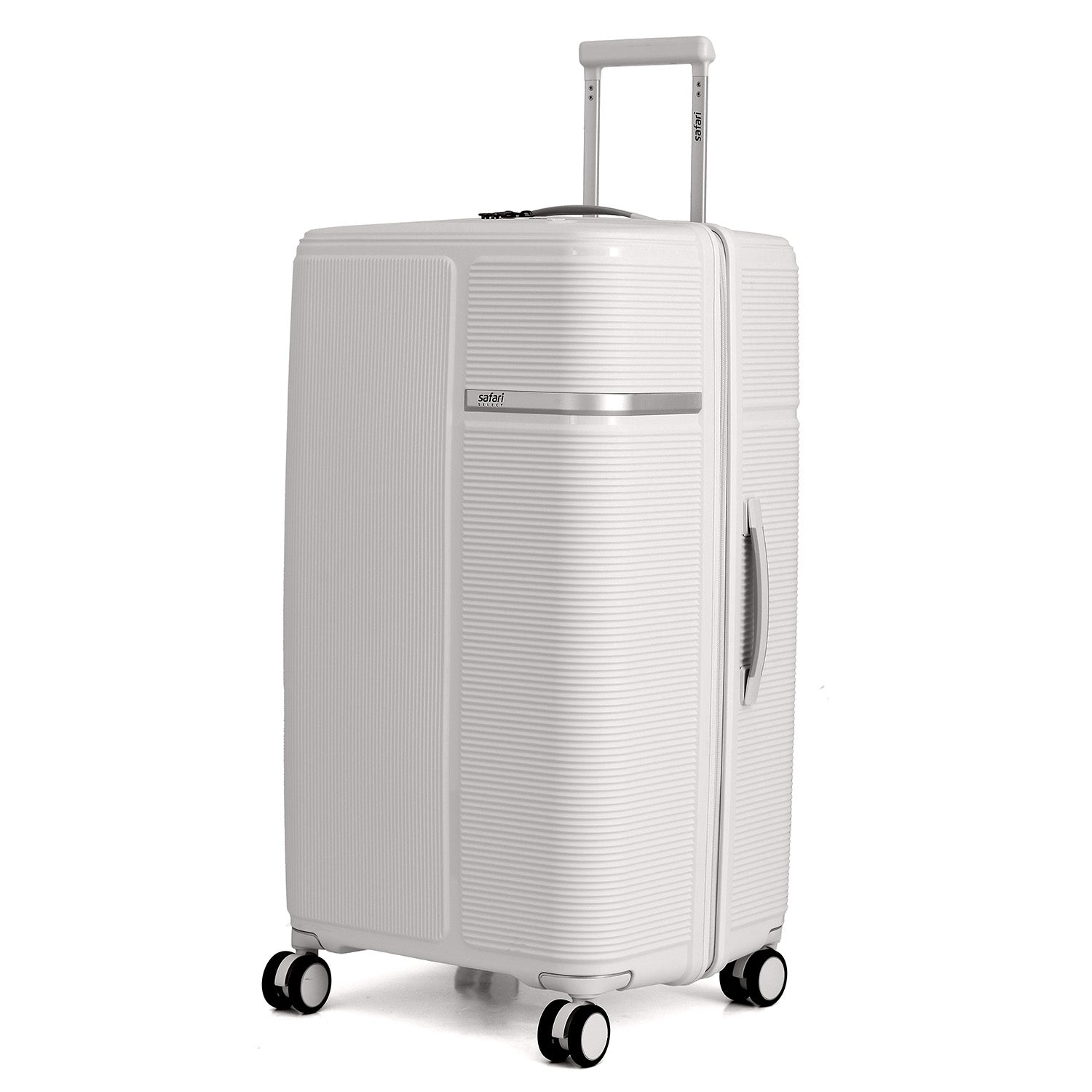 Safari Trunk Pro Trolley Bag with TSA lock and Dual Wheels - Winter White