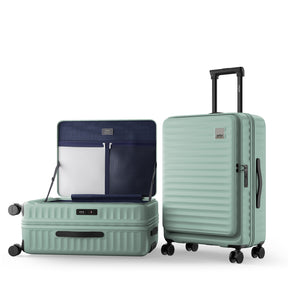 Safari Select Froniq Fresh mint Front opening Trolley Bag with TSA Lock, Dual wheels and Anti-Theft Zipper
