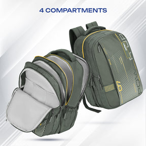 Safari Quadro 6 43L Olive School Backpack