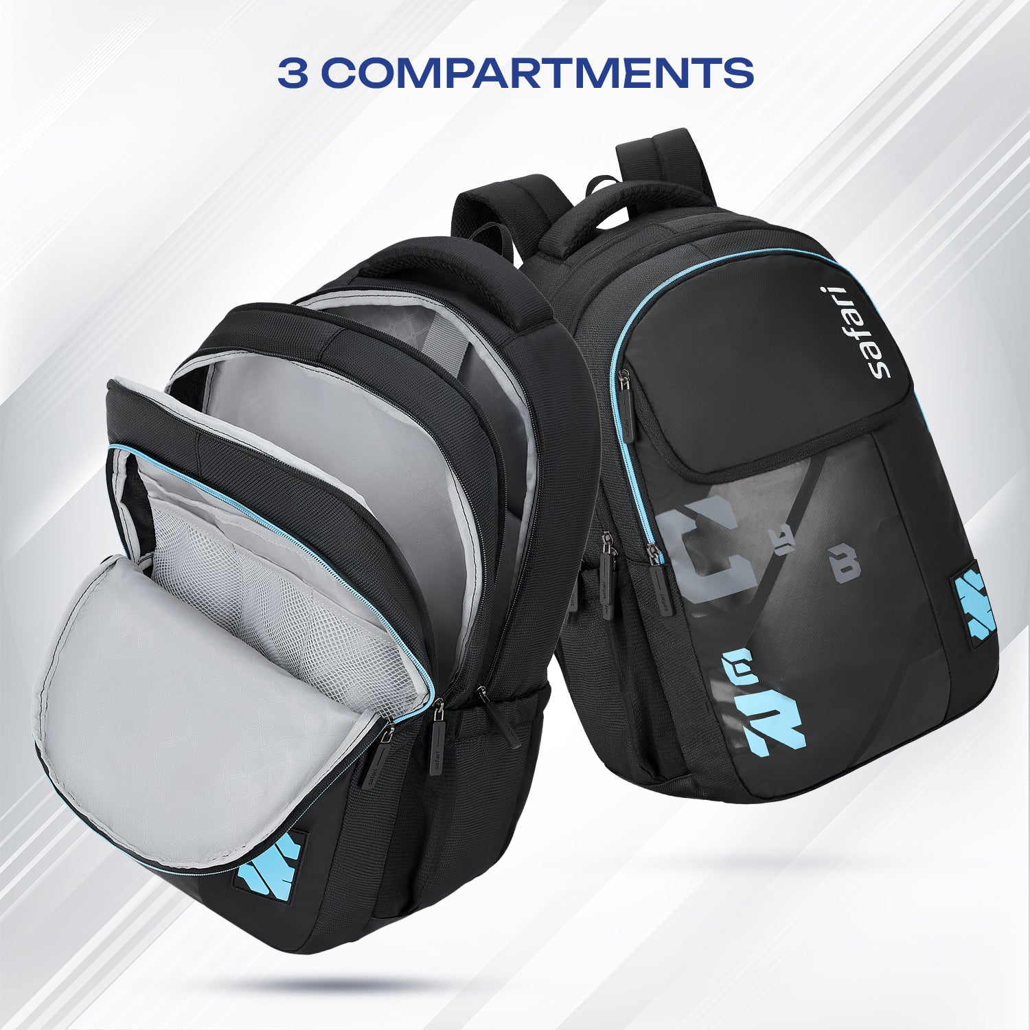 Safari Aura 37L Black Laptop Backpack