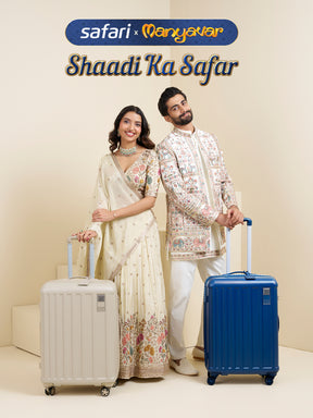 Safari x Manyavar Eterna Wedding Trolley Bag with Dual Wheels and TSA lock - Dark Champagne