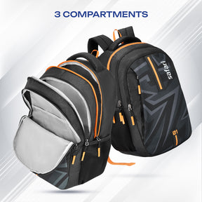 Safari Triplex 37L Black School Backpack
