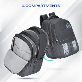 Safari Quadro 43L Grey School Backpack