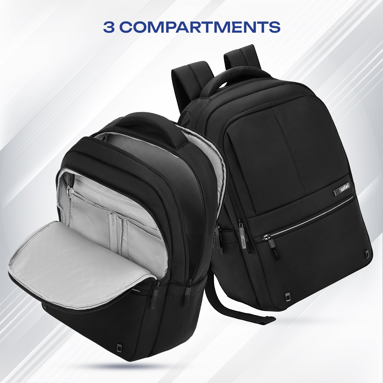 Safari Smart 30L Black Laptop Backpack