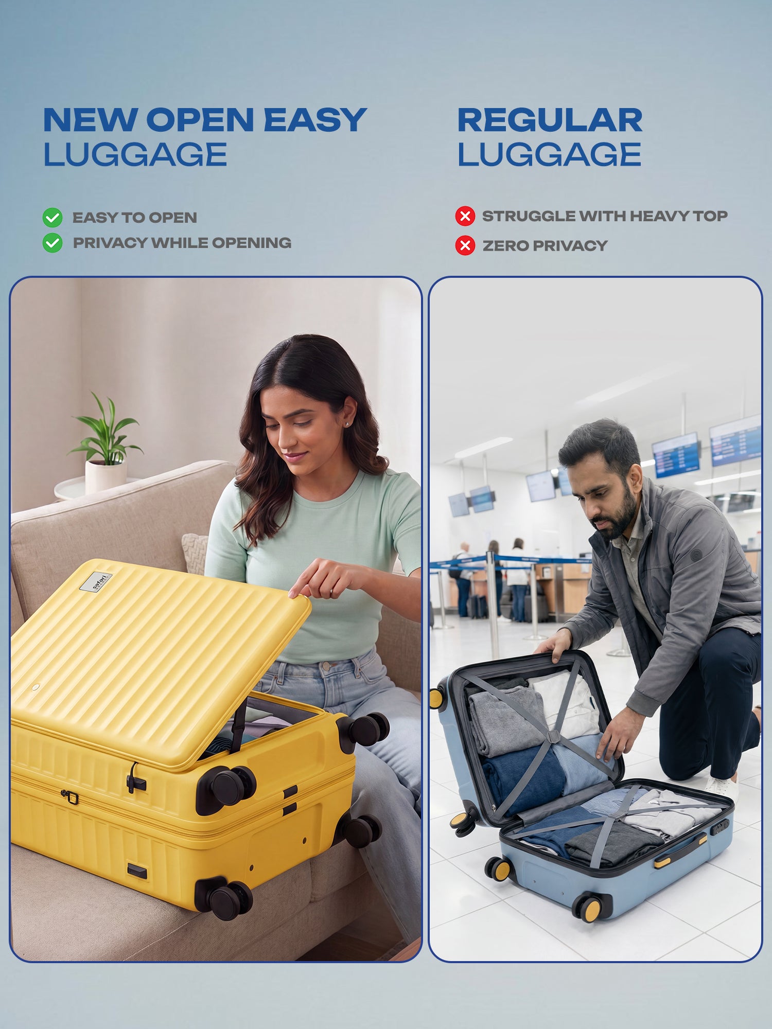 Safari Select Froniq Trolley Bag - Yellow