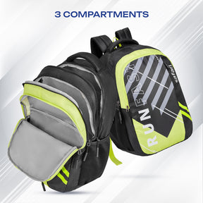 Safari Triplex 37L Black School Backpack