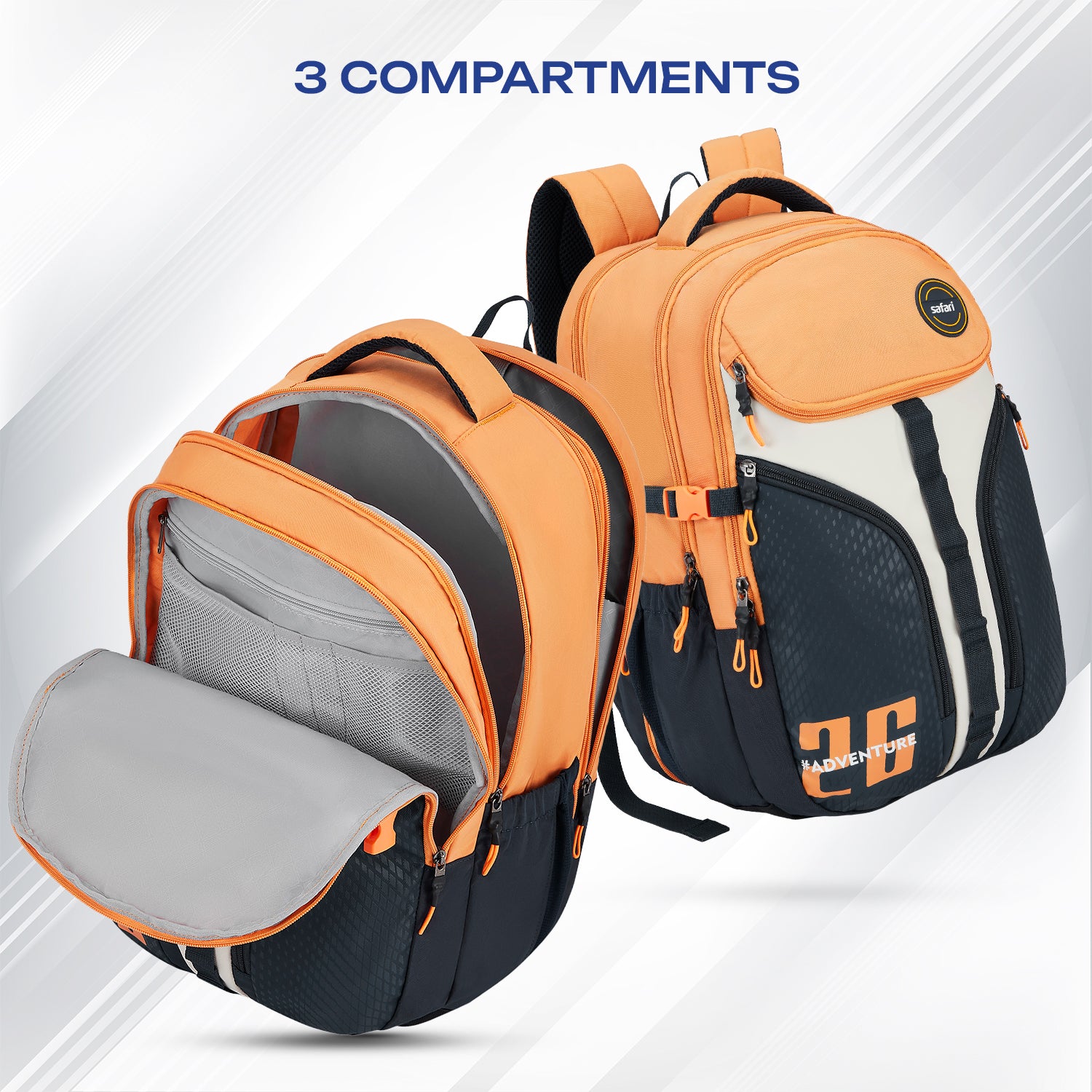 aspensport laptop bags for men&women travel backpack business orange Safari Expand 43L Orange Laptop Backpack