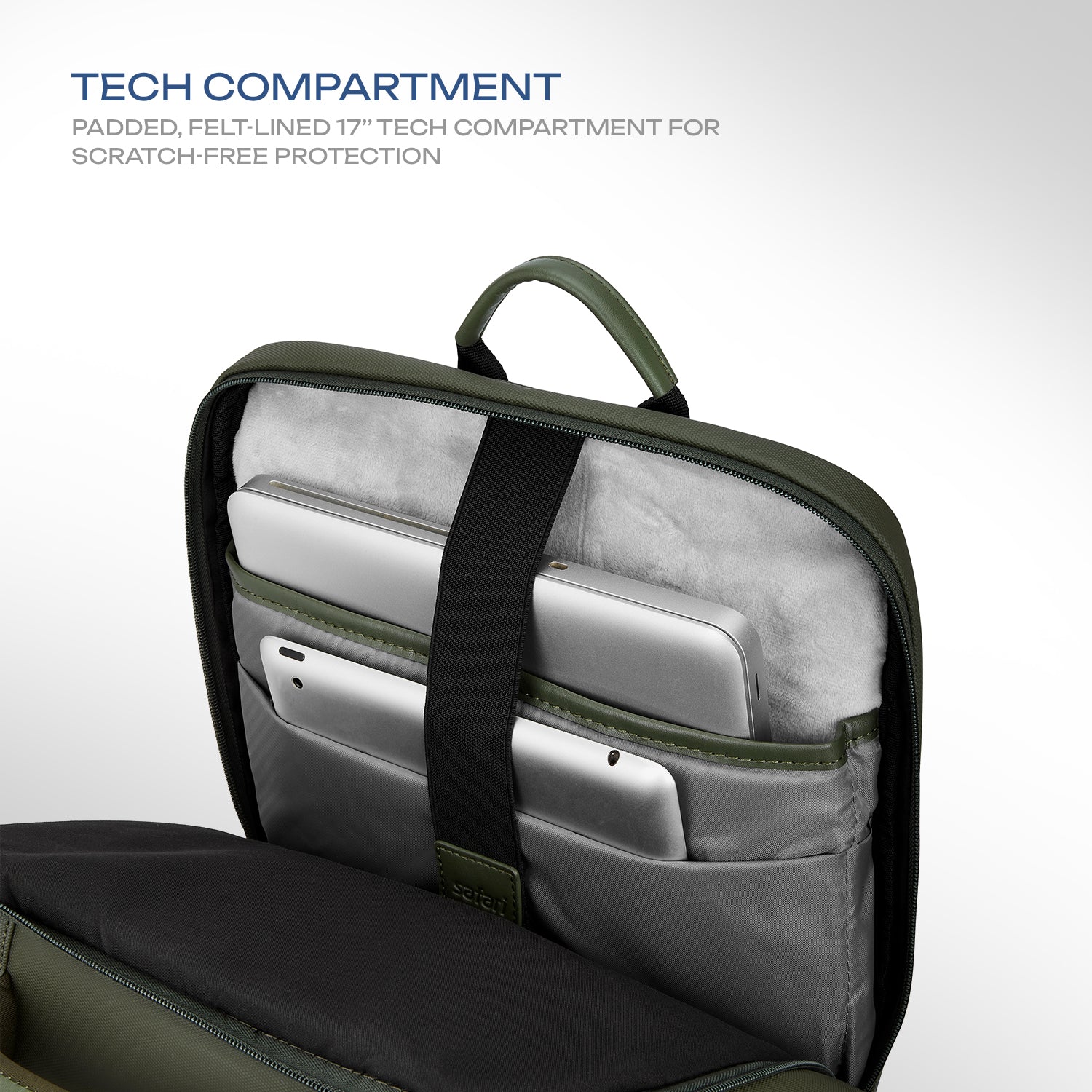 Safari Orion 20L Olive Formal Backpack with Laptop Sleeve