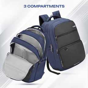 Safari Zen 34L Navy Blue Laptop Backpack