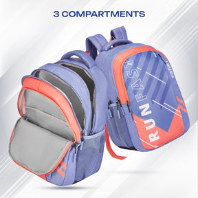 Safari Triplex 37L Blue School Backpack