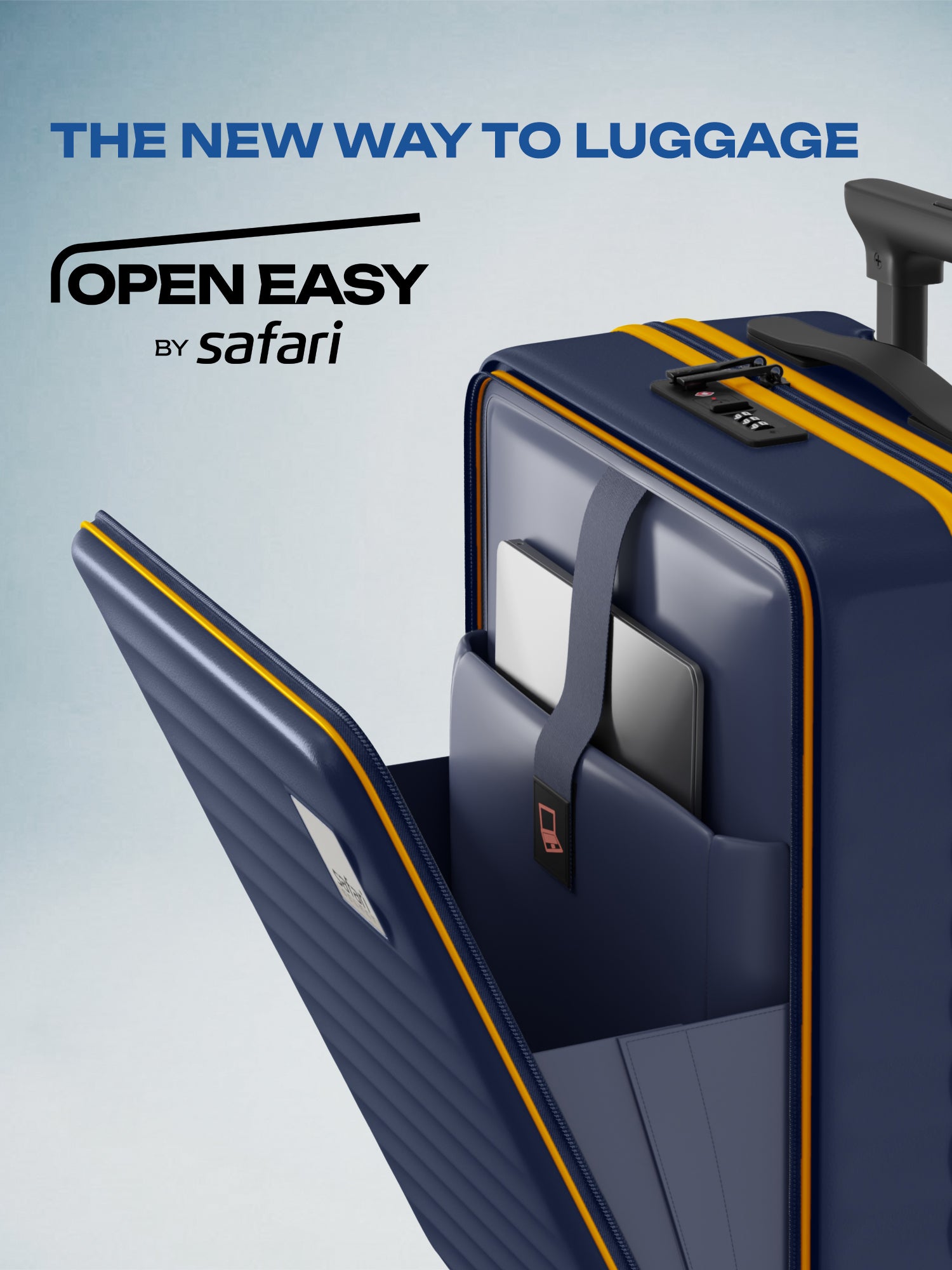 Safari Select Froniq Trolley Bag - Navy Blue
