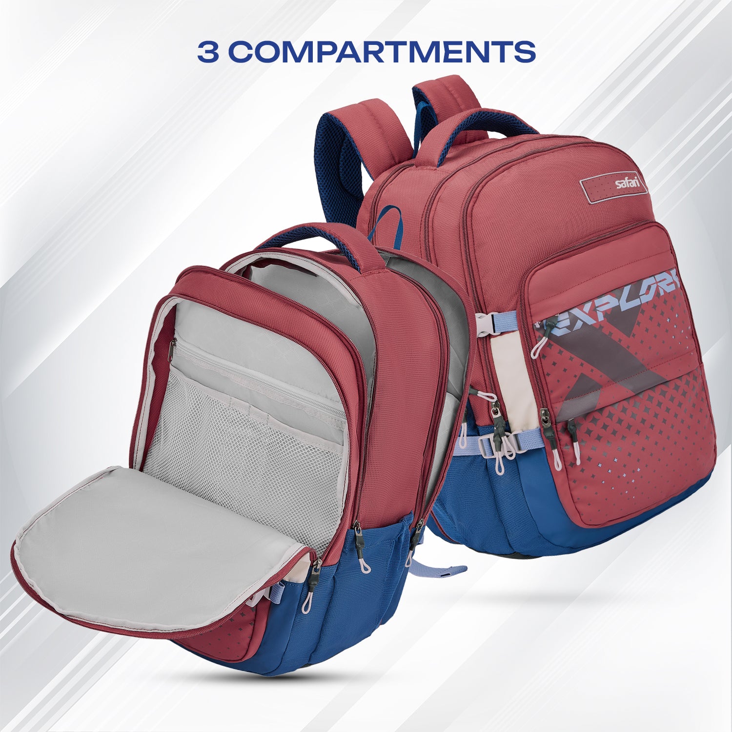 Safari Expand 43L Red Laptop Backpack