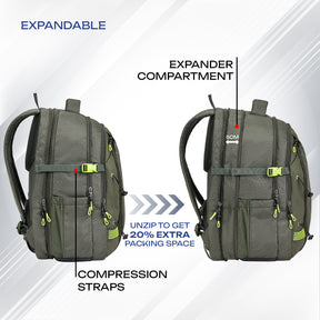 Safari Expand 43L Olive Rucksacks & Trekking Backpack