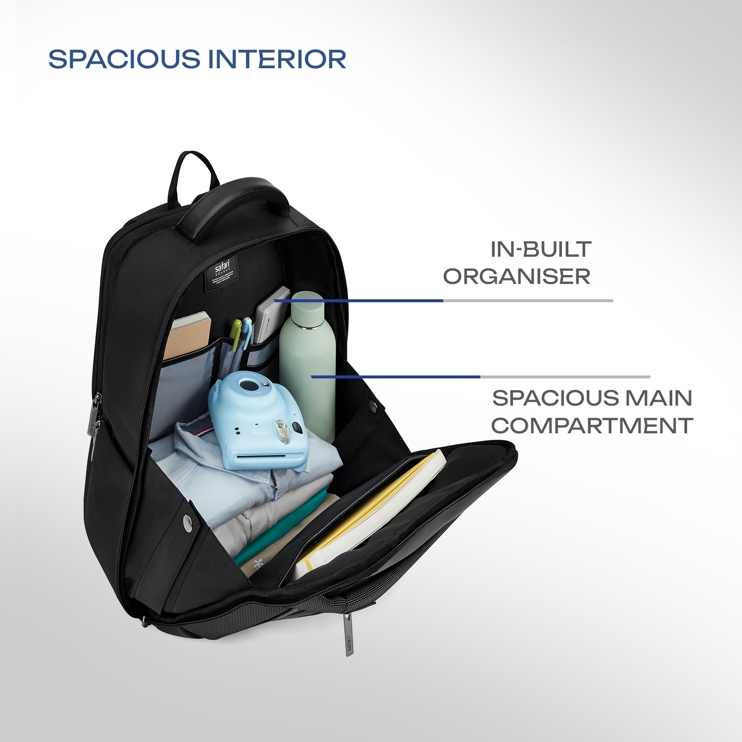 Buy Safari Select Rayon Formal Backpack Black Online