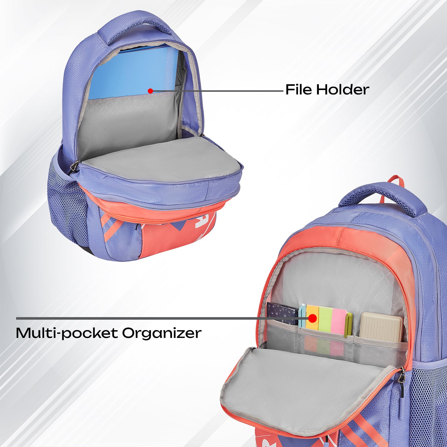 Safari Triplex 37L Blue School Backpack