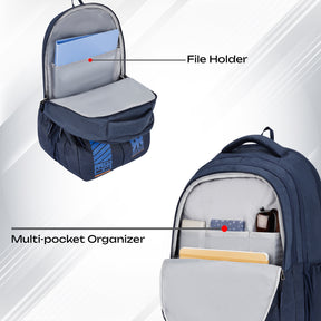 Safari Quadro 43L Blue School Backpack