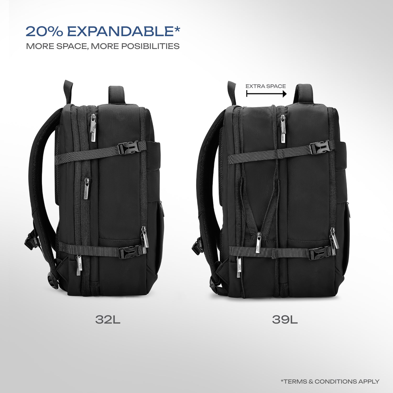 Safari Zeus Pro 39L Black Formal Backpack with Laptop Sleeve