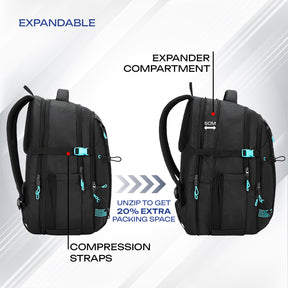 Safari Expand 43L Black Hiking Daypack