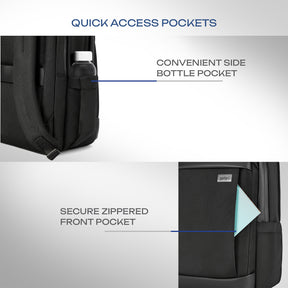 Safari Nexus 19L Black Formal Backpack with Laptop Sleeve