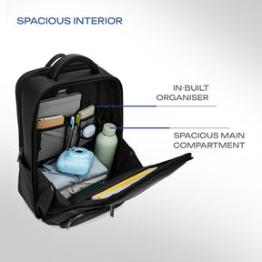 Safari Orion 20L Black Formal Backpack with Laptop Sleeve