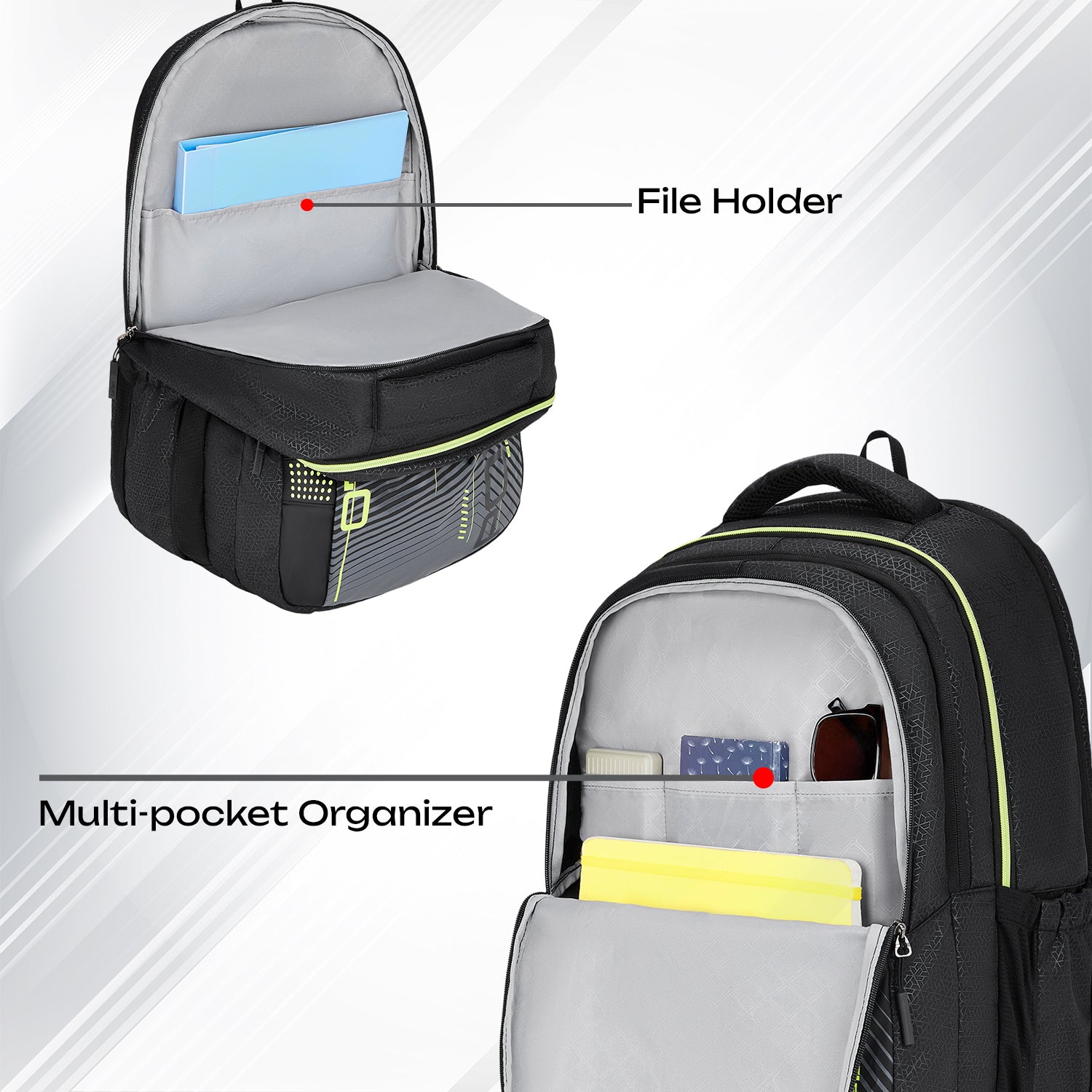 Safari Quadro 43L Black School Backpack