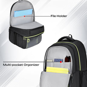 Safari Quadro 43L Black School Backpack