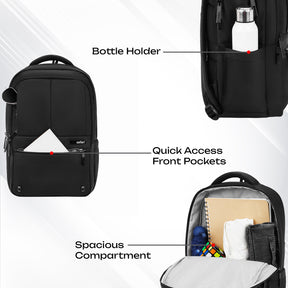 Safari Smart 30L Black Laptop Backpack