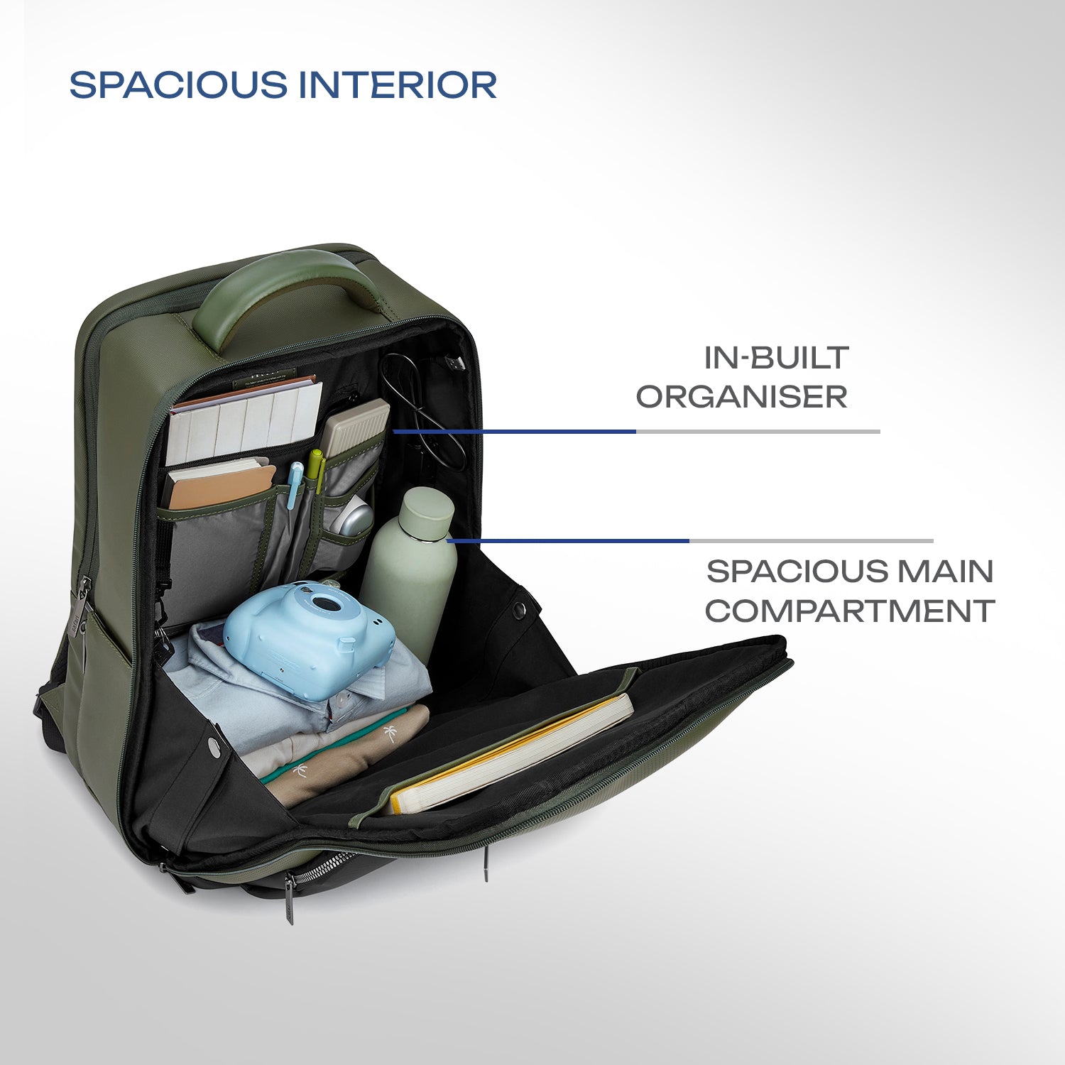 Safari Orion 20L Olive Formal Backpack with Laptop Sleeve