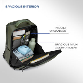 Safari Orion 20L Olive Formal Backpack with Laptop Sleeve