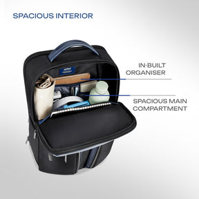 Safari Noir 31L Black Formal Backpack with Laptop Sleeve