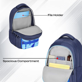 Safari Bonus 37L Blue School Backpack